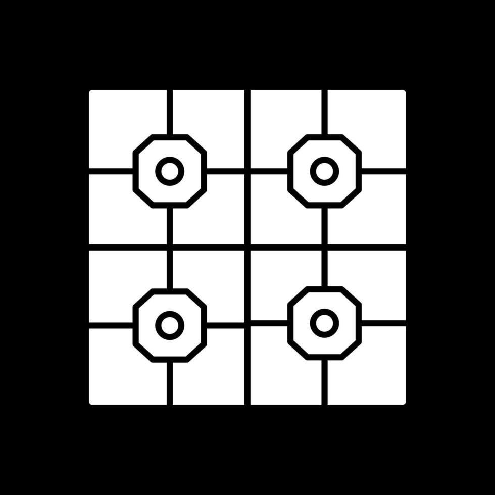 Floor Tiles Glyph Inverted Icon vector