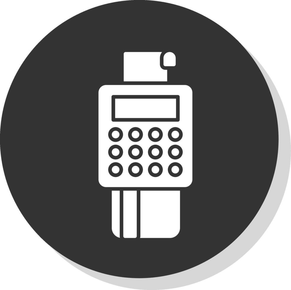 Bank Terminal Glyph Grey Circle Icon vector