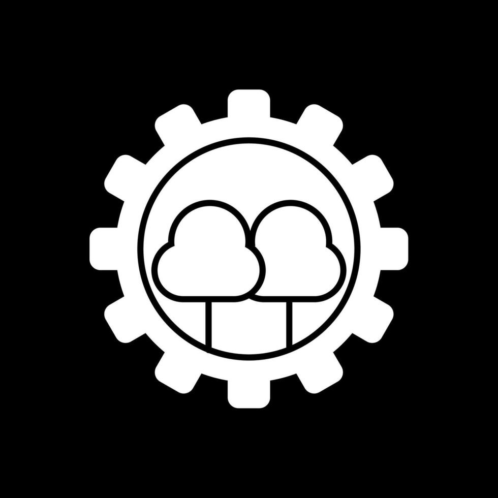 Forest Management Glyph Inverted Icon vector