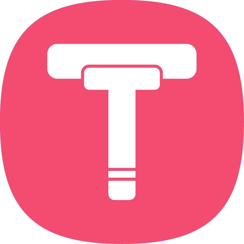 Squeegee Glyph Curve Icon vector