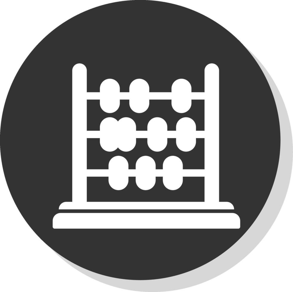 Abacus Glyph Grey Circle Icon vector