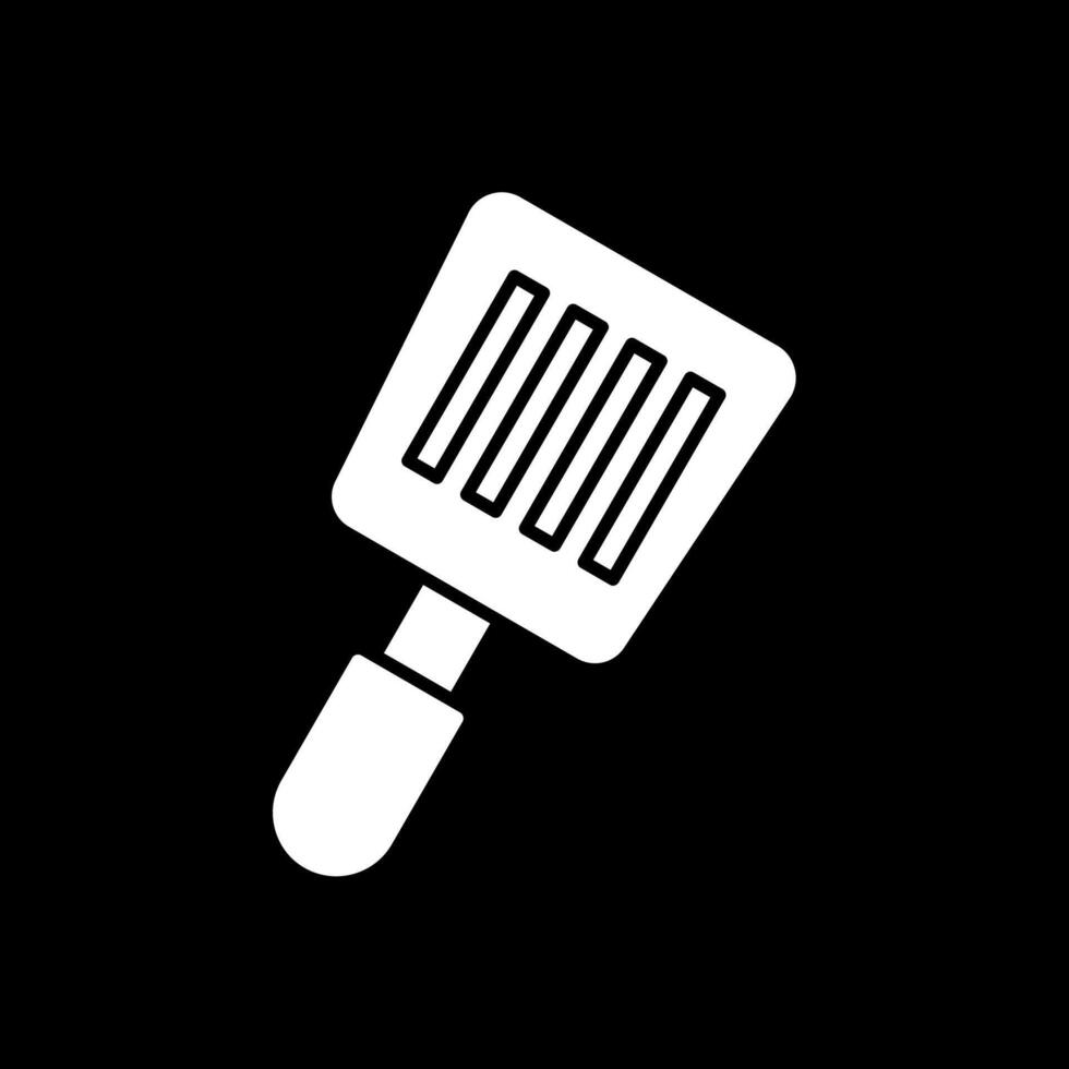 Spatula Glyph Inverted Icon vector