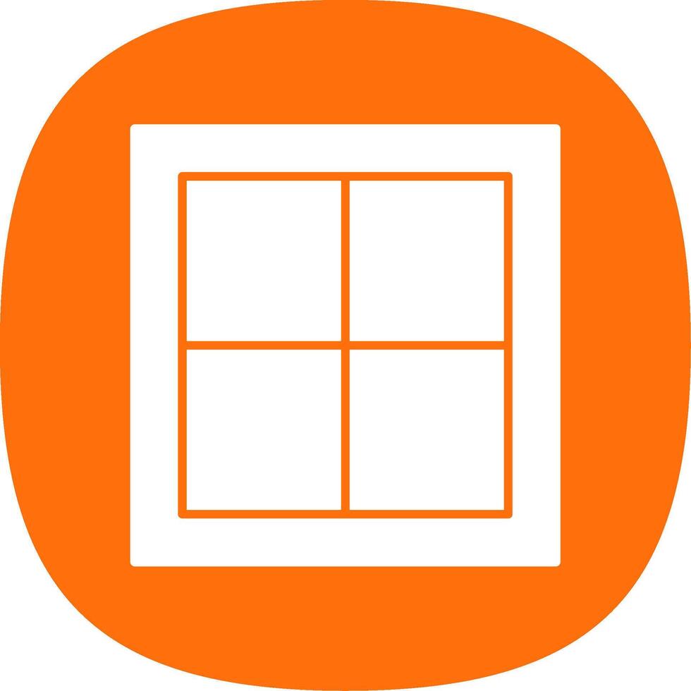 Window Glyph Curve Icon vector