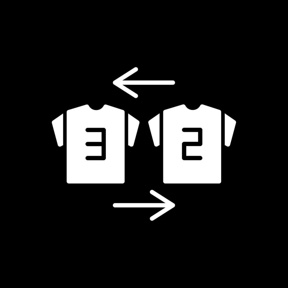 Substitution Glyph Inverted Icon vector