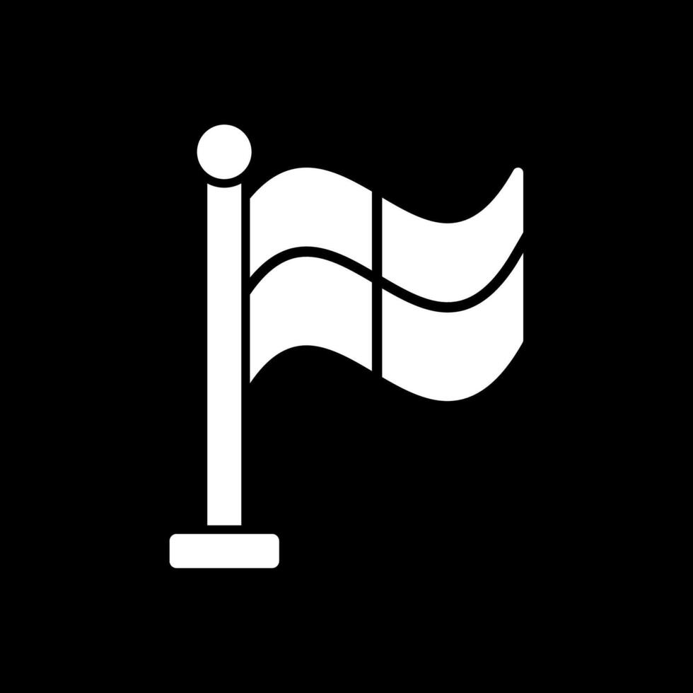 Flag Glyph Inverted Icon vector