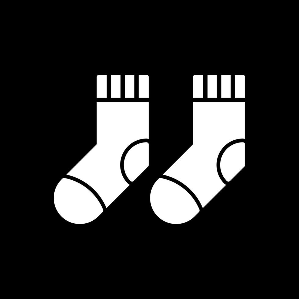 Socks Glyph Inverted Icon vector