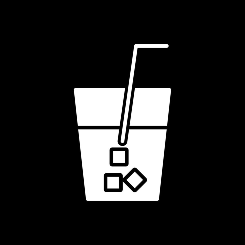 Drink Glyph Inverted Icon vector