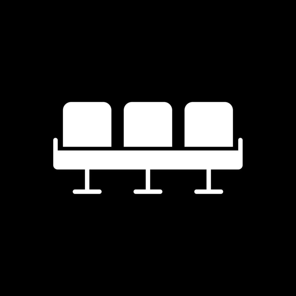 Seating Glyph Inverted Icon vector