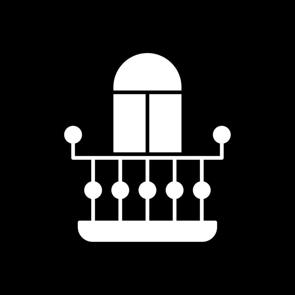 Balcony Glyph Inverted Icon vector