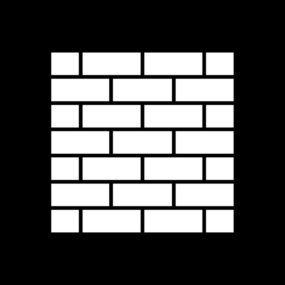 Brickwall Glyph Inverted Icon vector