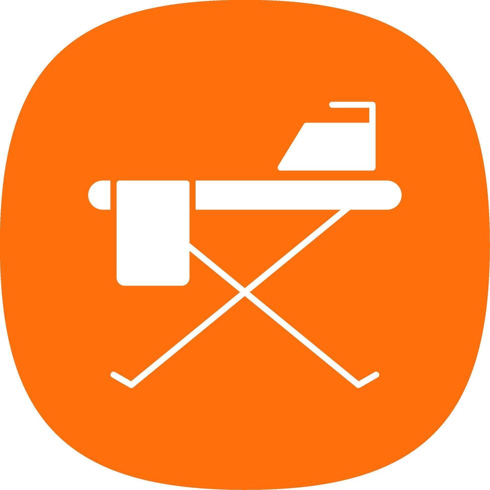 Iron Board Glyph Curve Icon vector