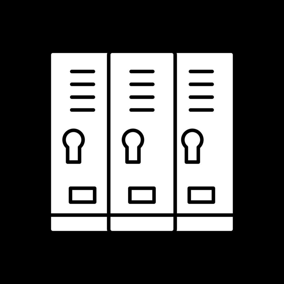 Locker Room Glyph Inverted Icon vector
