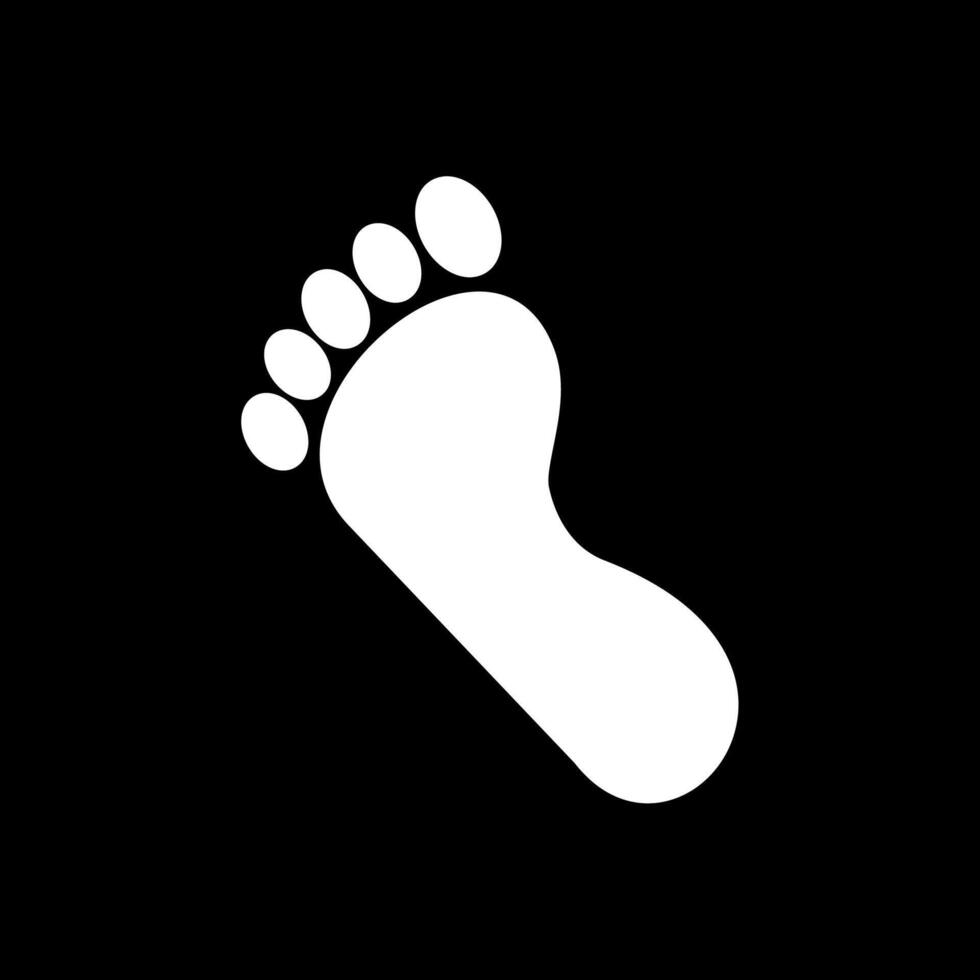 Footprint Glyph Inverted Icon vector