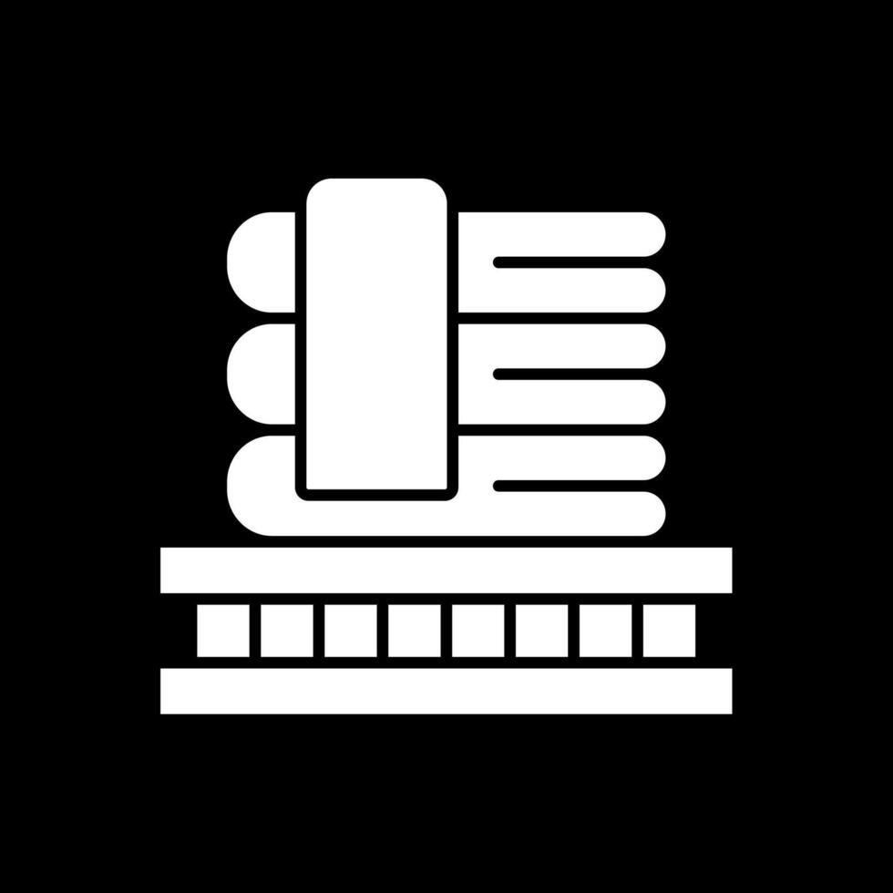 Blanket Glyph Inverted Icon vector