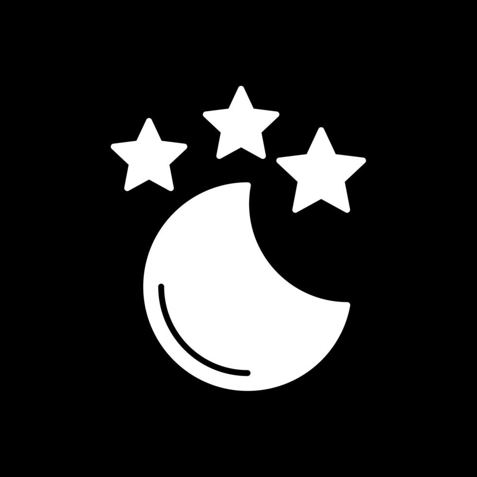 New Moon Glyph Inverted Icon vector