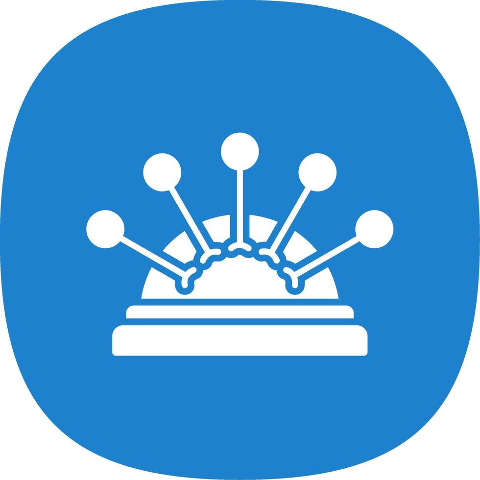 Pin Cushion Glyph Curve Icon vector