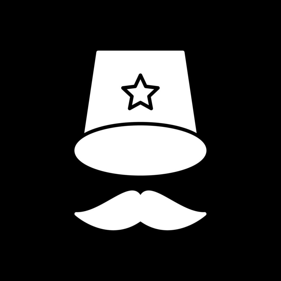 Top Hat Glyph Inverted Icon vector