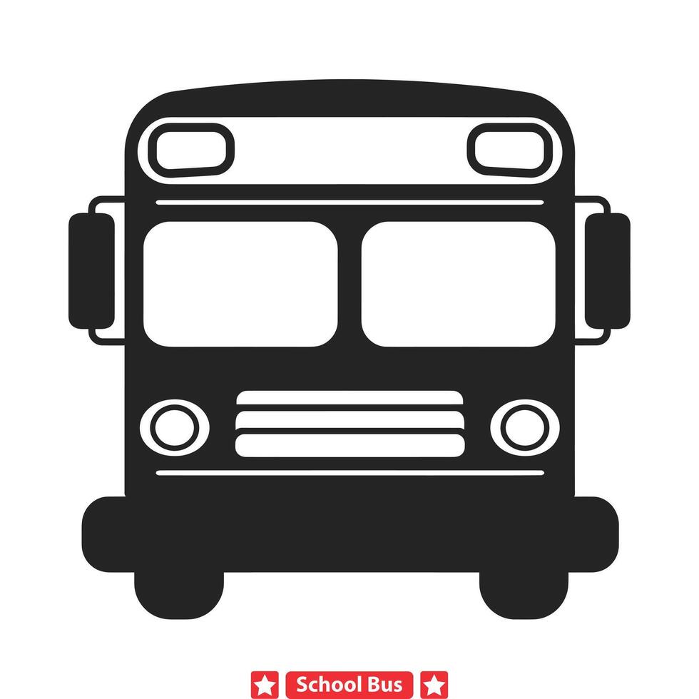 Hop On Board the Knowledge Express School Bus Silhouette Collection vector
