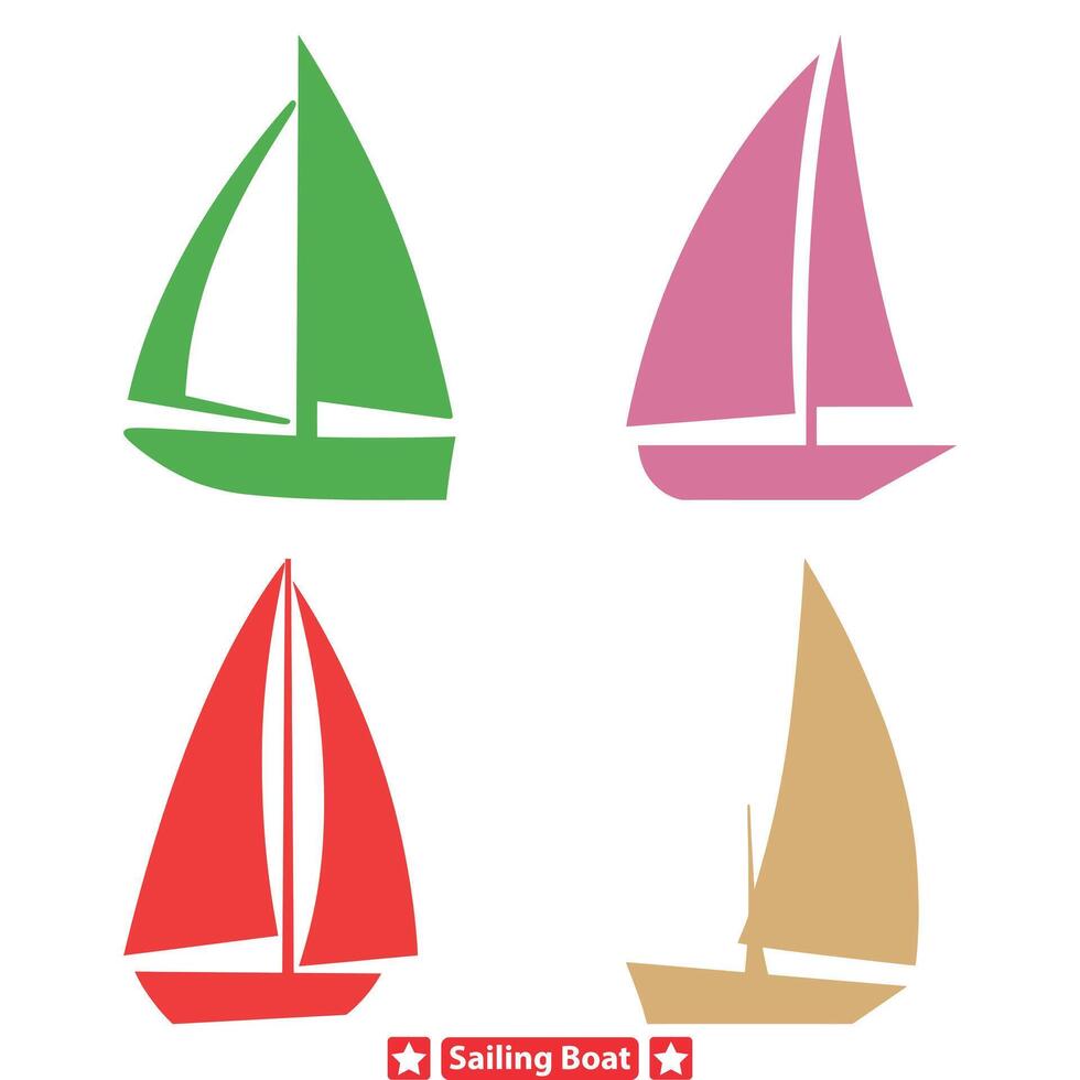 Adventure Awaits Silhouettes of Sailing Ships Ready to Explore the High Seas vector