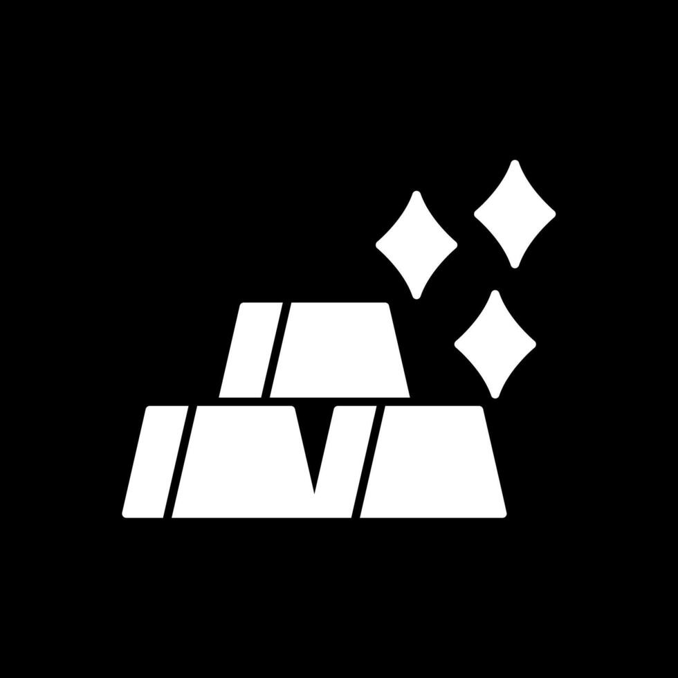 Gold Bar Glyph Inverted Icon vector