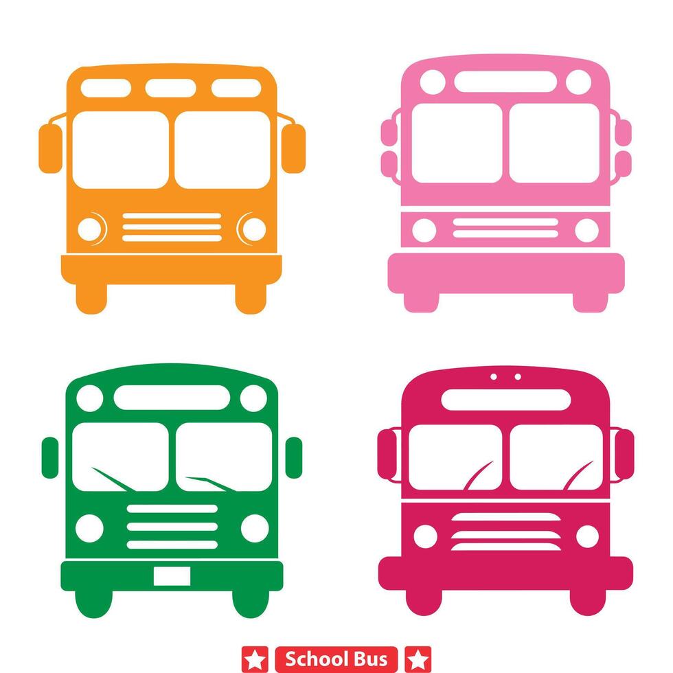 Elevate Your Educational Resources with Engaging School Bus Silhouette Artwork vector