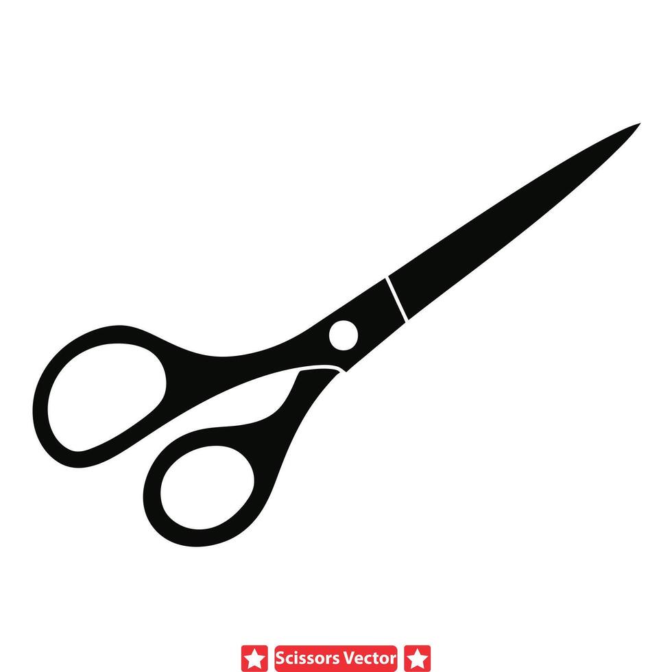 Scissors Design Elements Functional and Stylish Silhouettes for Graphic Design, Crafting, and Artistic Endeavors vector