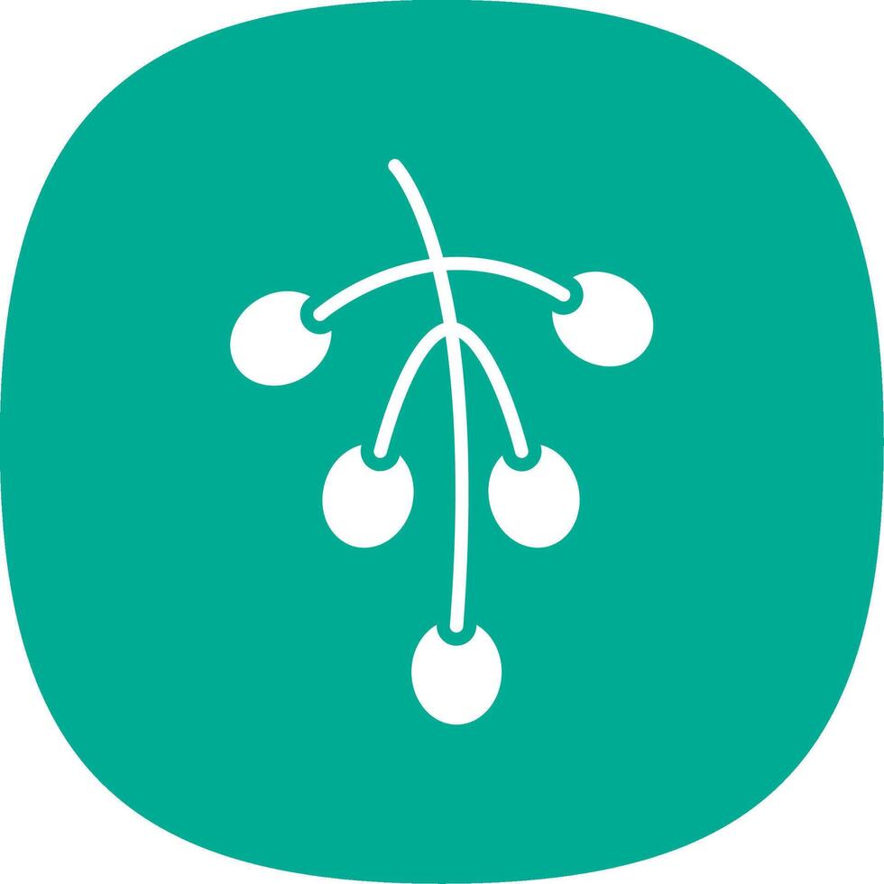 Hackberry Glyph Curve Icon vector