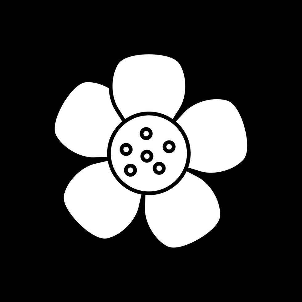 Nasturtium Glyph Inverted Icon vector