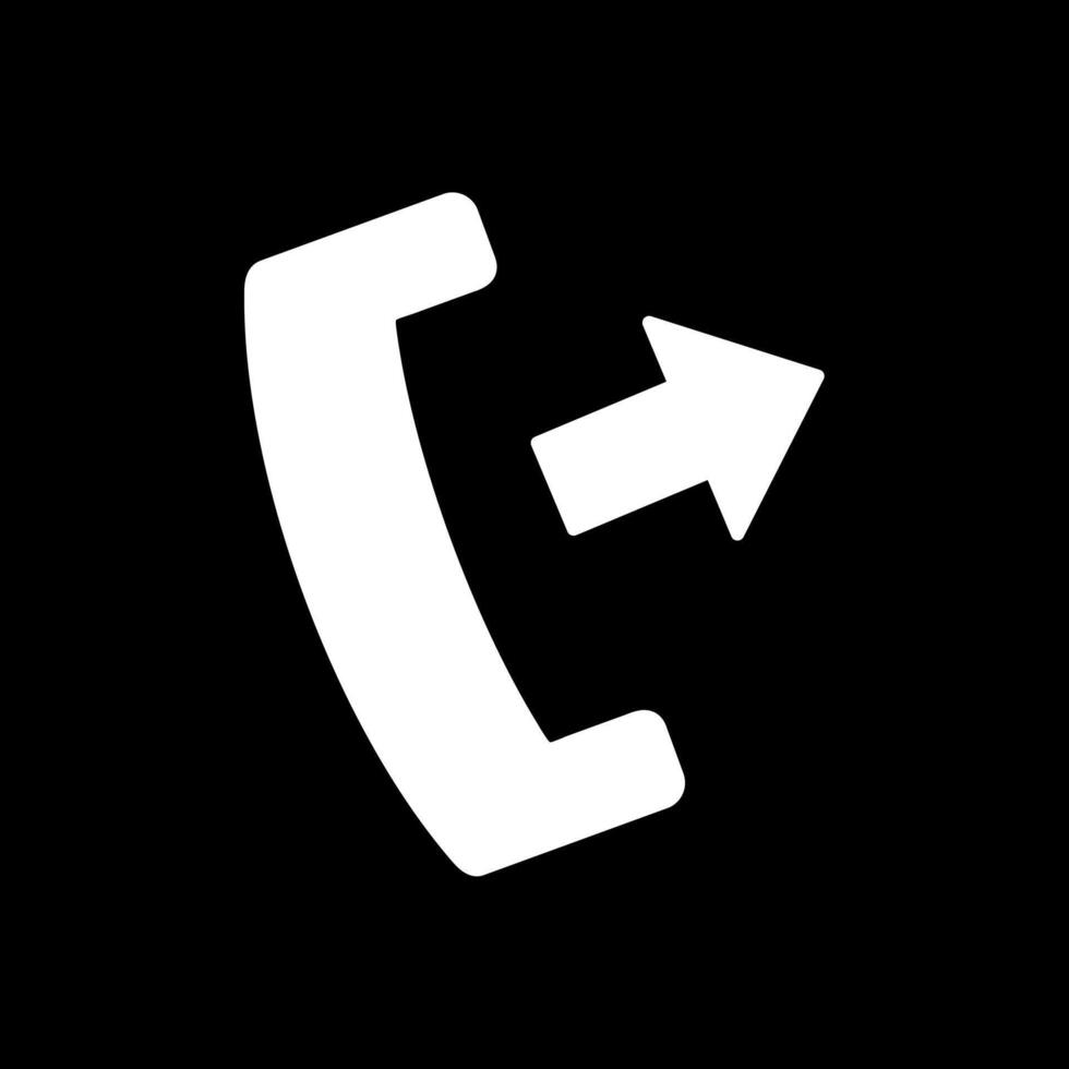 Phone Call Glyph Inverted Icon vector