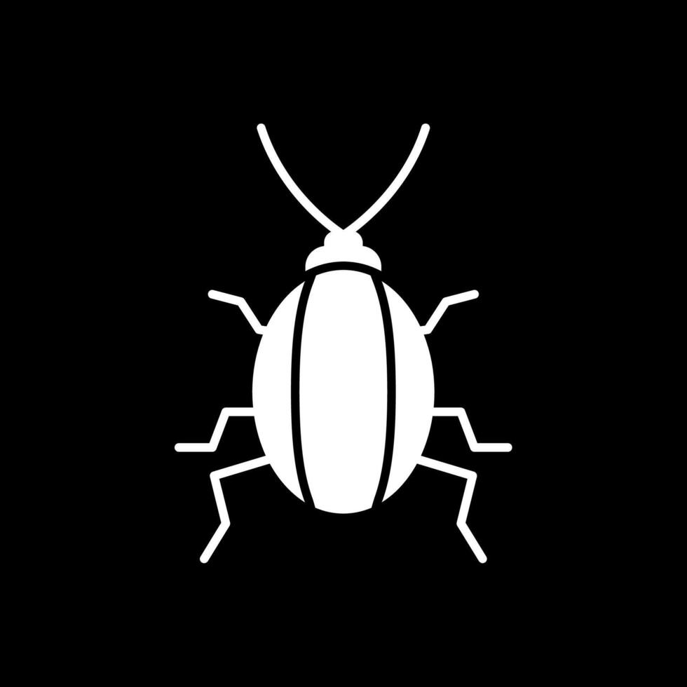 Cockroach Glyph Inverted Icon vector