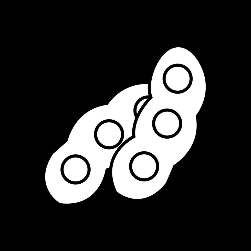 Soybean Glyph Inverted Icon vector