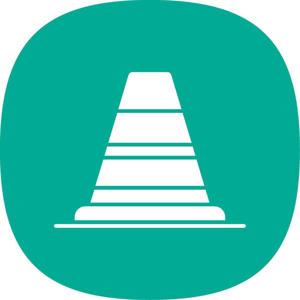 Cones Signal Glyph Curve Icon vector