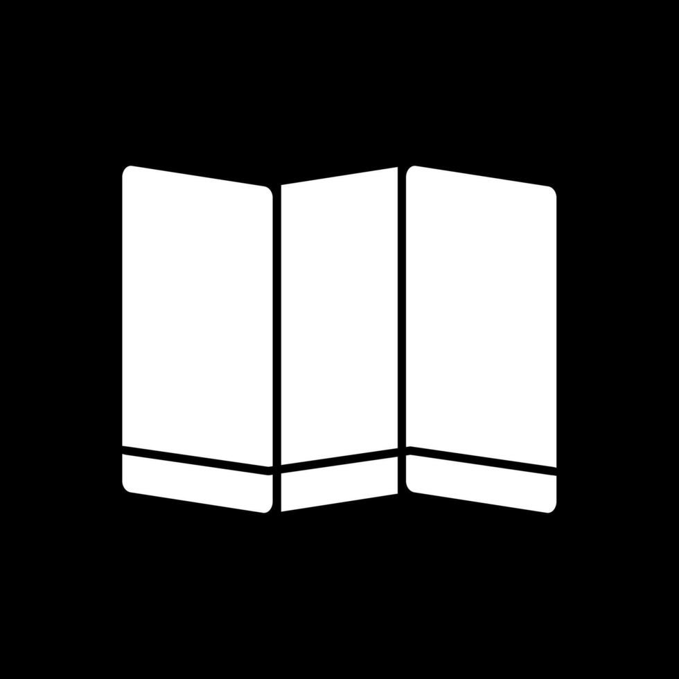 Folding Screen Glyph Inverted Icon vector