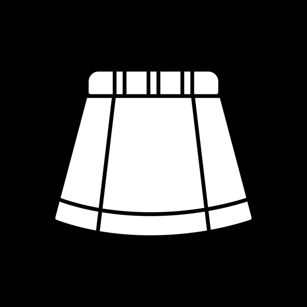 Skirt Glyph Inverted Icon vector