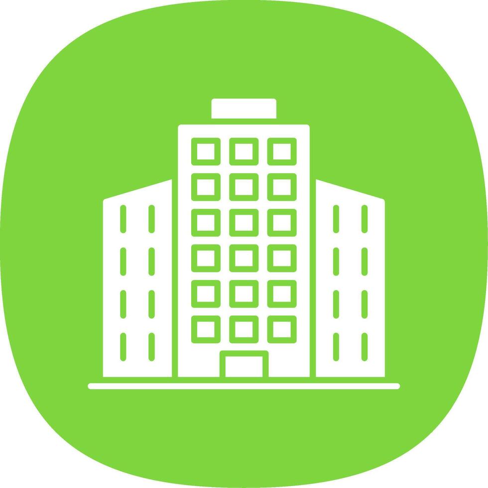 Building Glyph Curve Icon vector