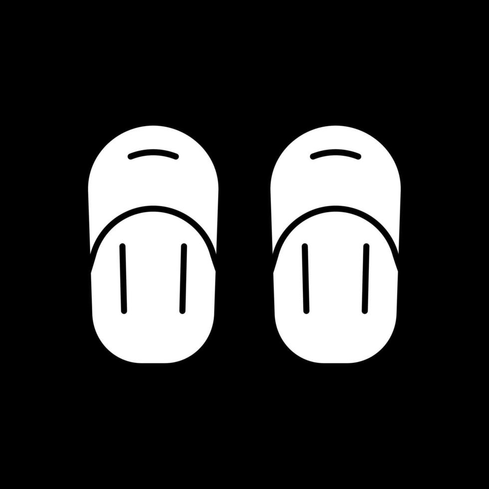 Sandal Glyph Inverted Icon vector