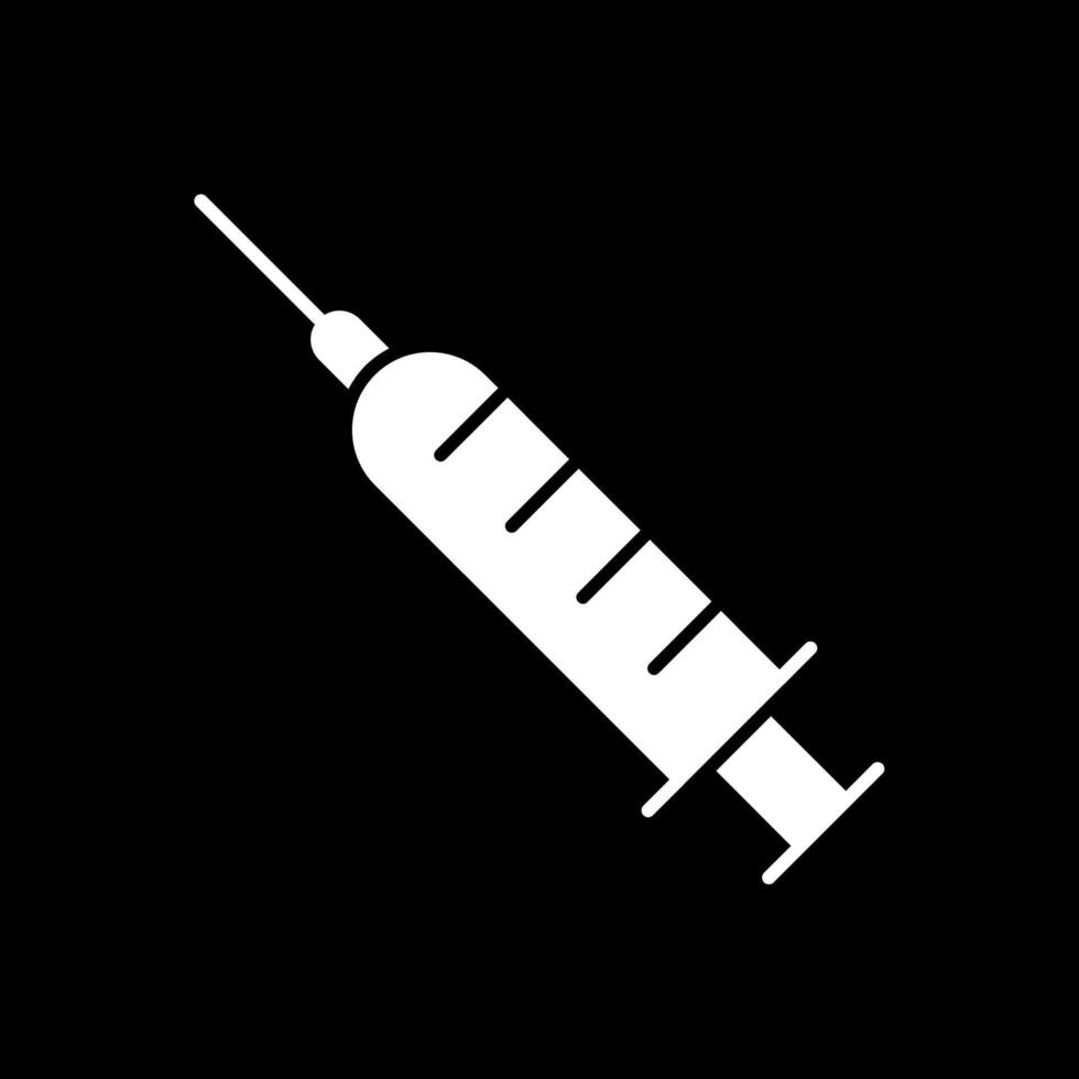 Syringe Glyph Inverted Icon vector