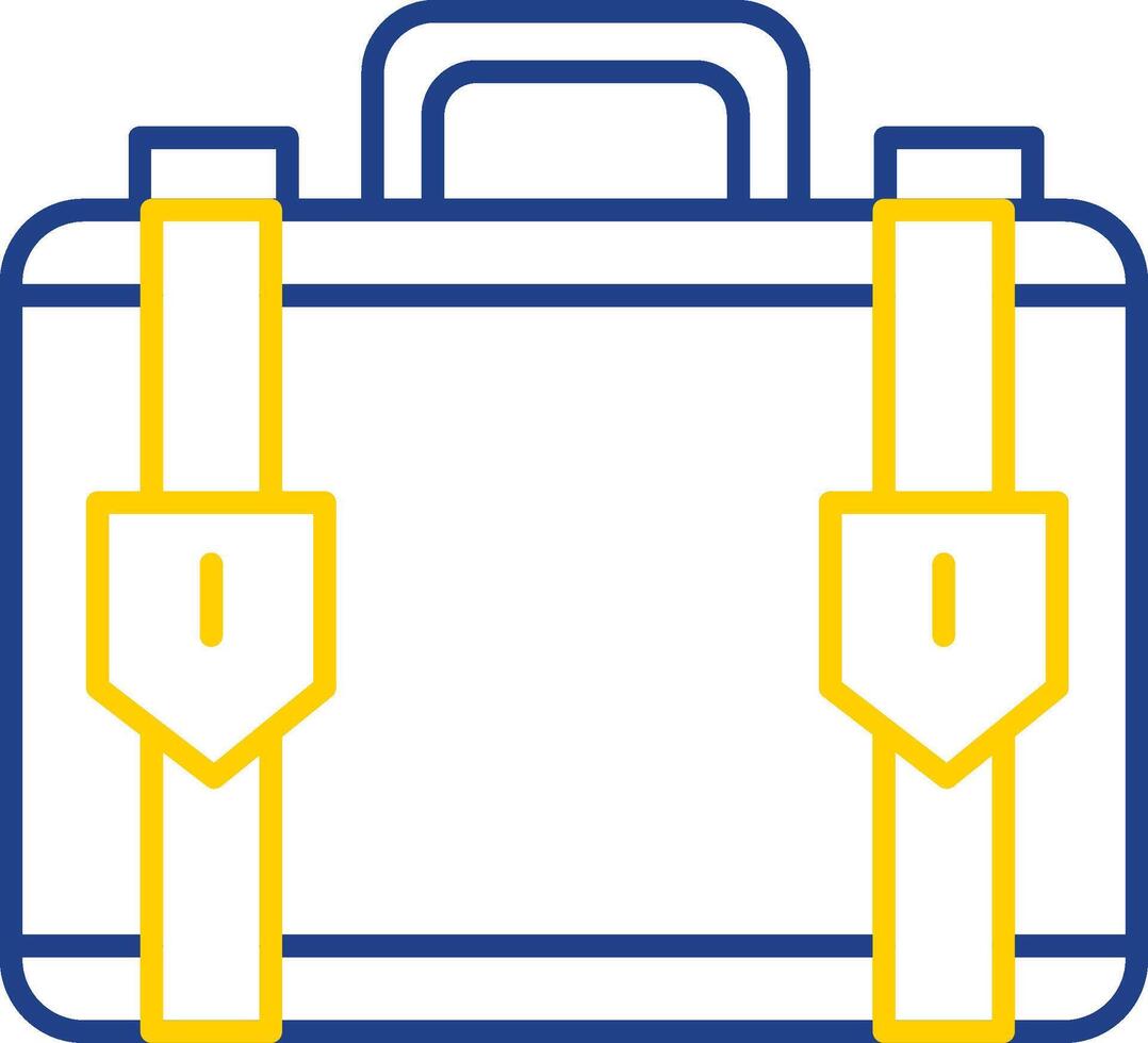 Suitcase Line Two Color Icon vector