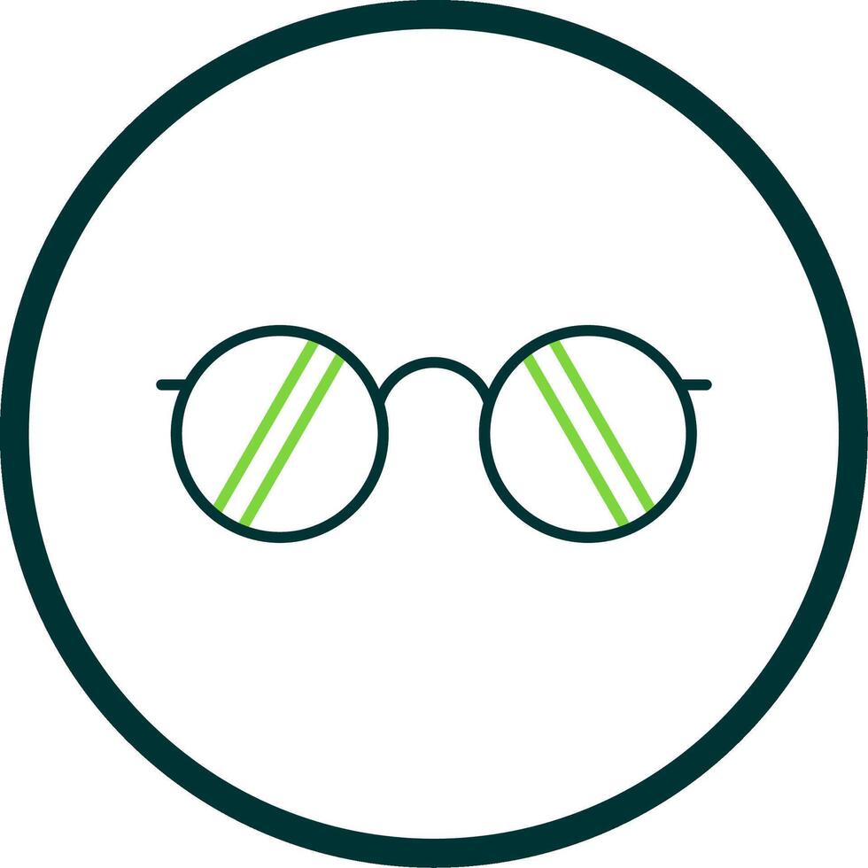 Sunglasses Line Circle Icon vector