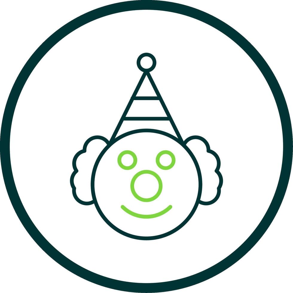 Clown Line Circle Icon vector