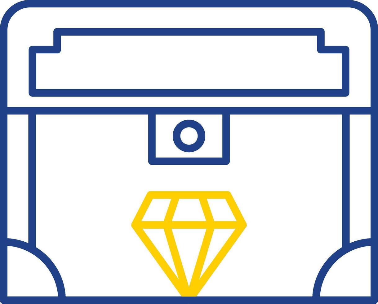 Valuable Line Two Color Icon vector