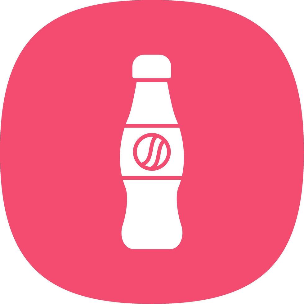 Cola Glyph Curve Icon vector