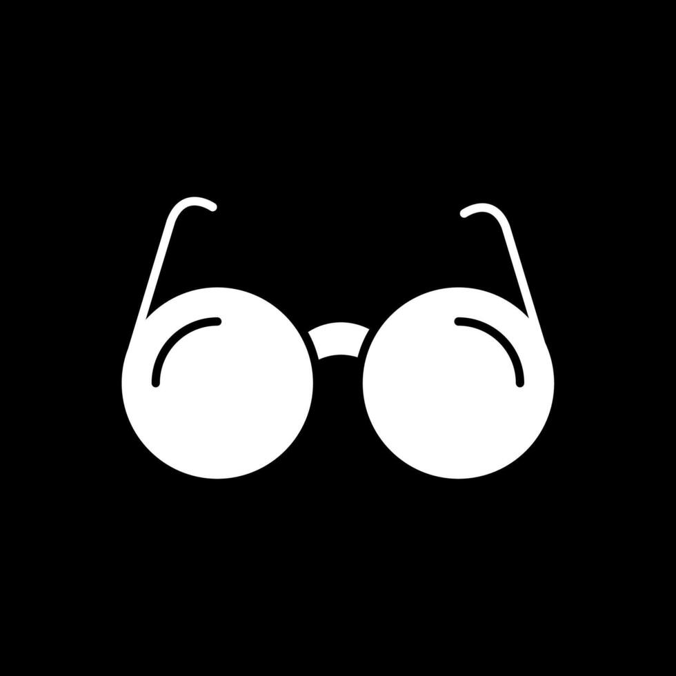 Sun Glasses Glyph Inverted Icon vector