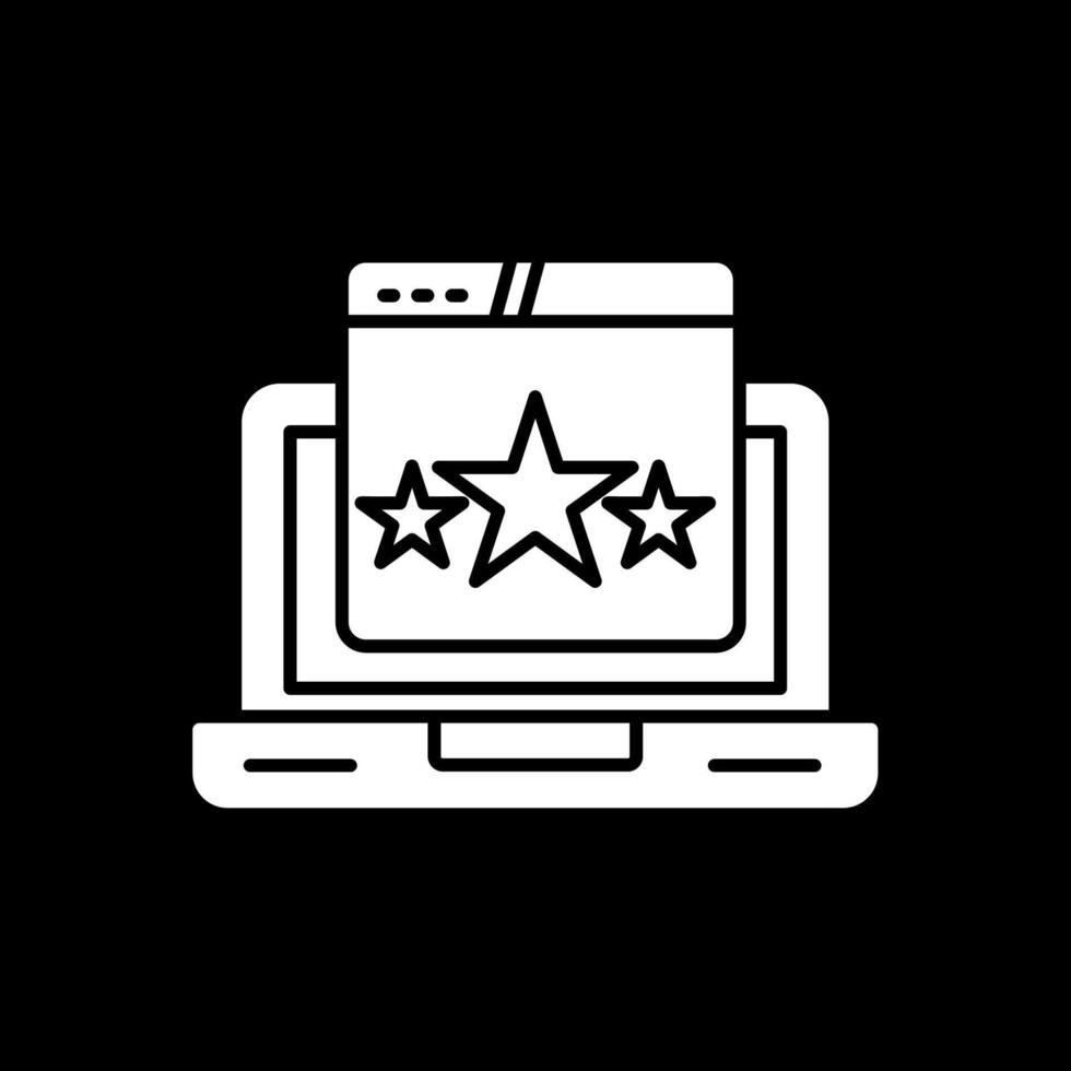 Rating Glyph Inverted Icon vector