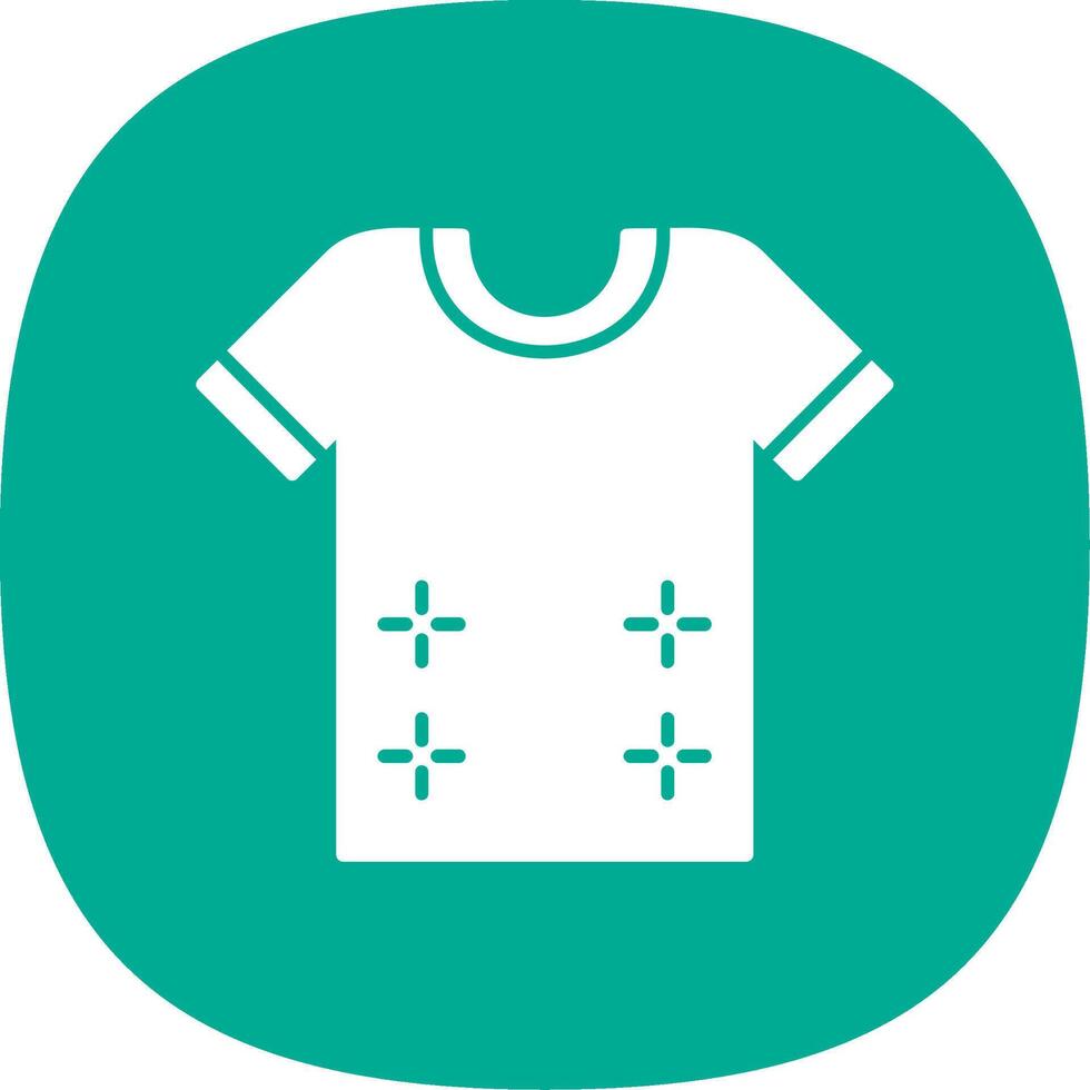 Shirt Glyph Curve Icon vector