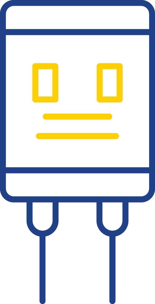 Capacitor Line Two Color Icon vector