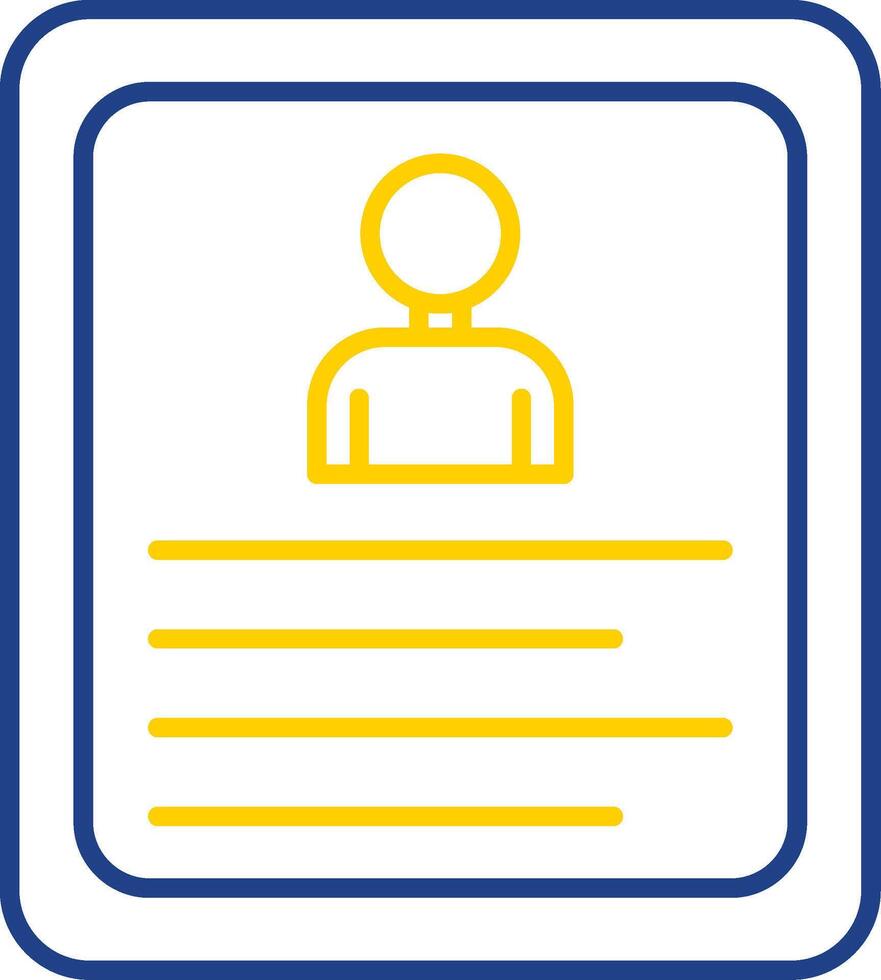 Curriculum Vitae Line Two Color Icon vector