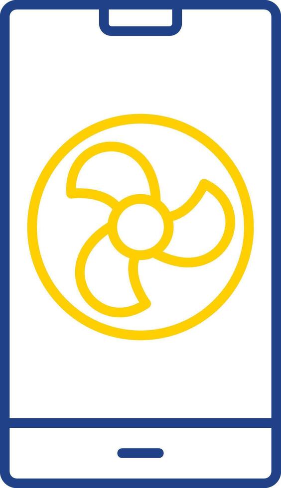Fan Line Two Color Icon vector