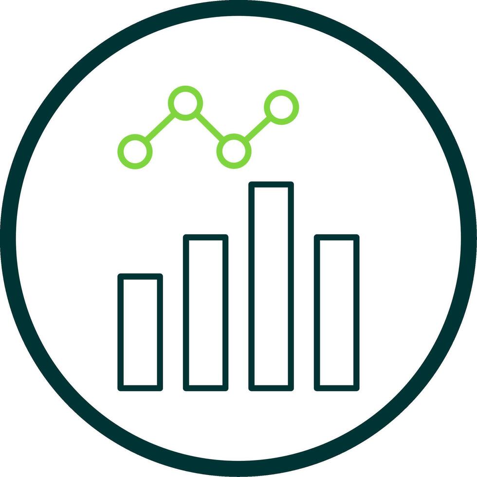 Data Analysis Line Circle Icon vector