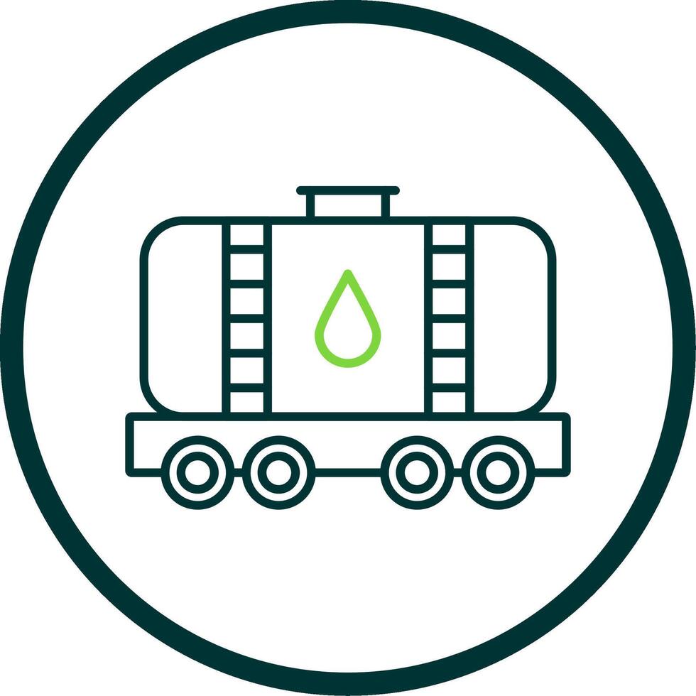 Tank Line Circle Icon vector